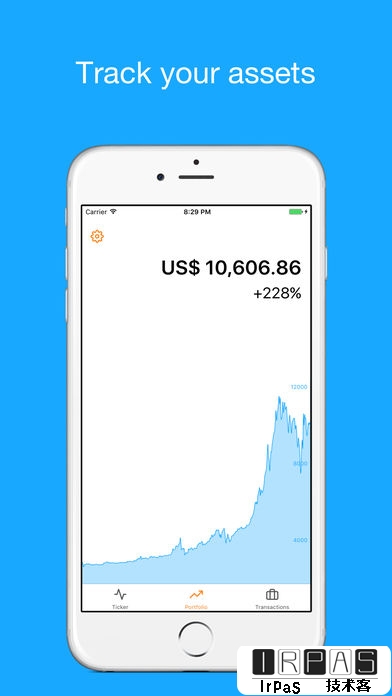 Bitfolio - 支持 6 家国外交易所的「虚拟币行情」追踪与资产记录应用 [iPad/iPhone] 3