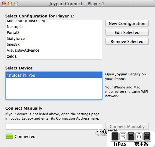 Joypad Legacy – 把 iDevice 当作电脑游戏手柄