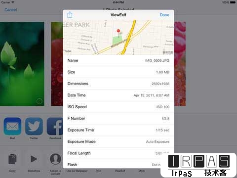 ViewExif - 查看照片 EXIF 数据[iOS] 1